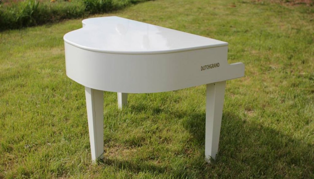 Dummy Mini Grand Piano in white for hire